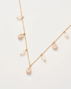 Sale Fable England Sea Snail Charm & Pearl Necklace