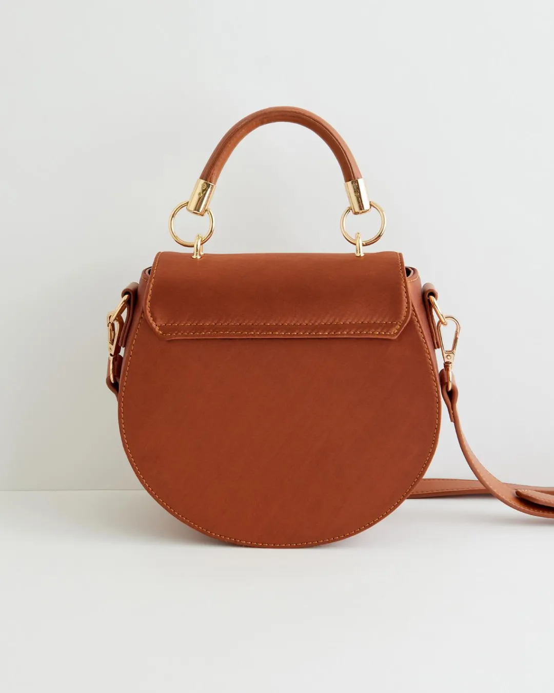 Sale Fable England Sleepy Fawn Embroidered Satin Saddle Bag