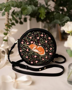 Sale Fable England Sleepy Fox Circle Purse