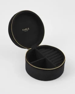 Discount Fable England Sleepy Fox Round Jewelry Box