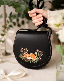 Clearance Fable England Sleepy Fox Saddle Purse