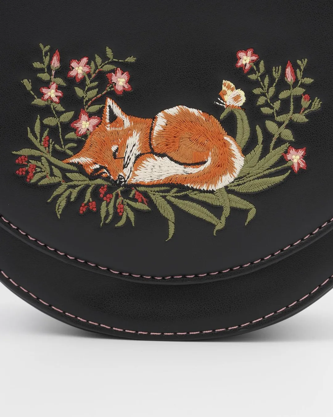 Clearance Fable England Sleepy Fox Saddle Purse