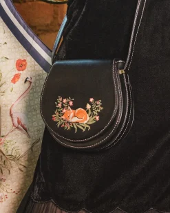 Clearance Fable England Sleepy Fox Saddle Purse