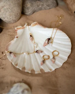 New Fable England Spiral Shell Charm & Pearl Necklace