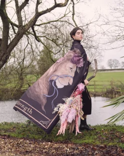 Outlet Fable England Strength' Tarot Tales Blanket Scarf - Jessica Roux Collaboration