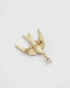 Sale Fable England Swallow & Pearl Pin