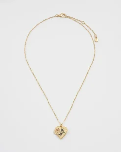 Best Fable England Swallow Heart Locket Chain Necklace