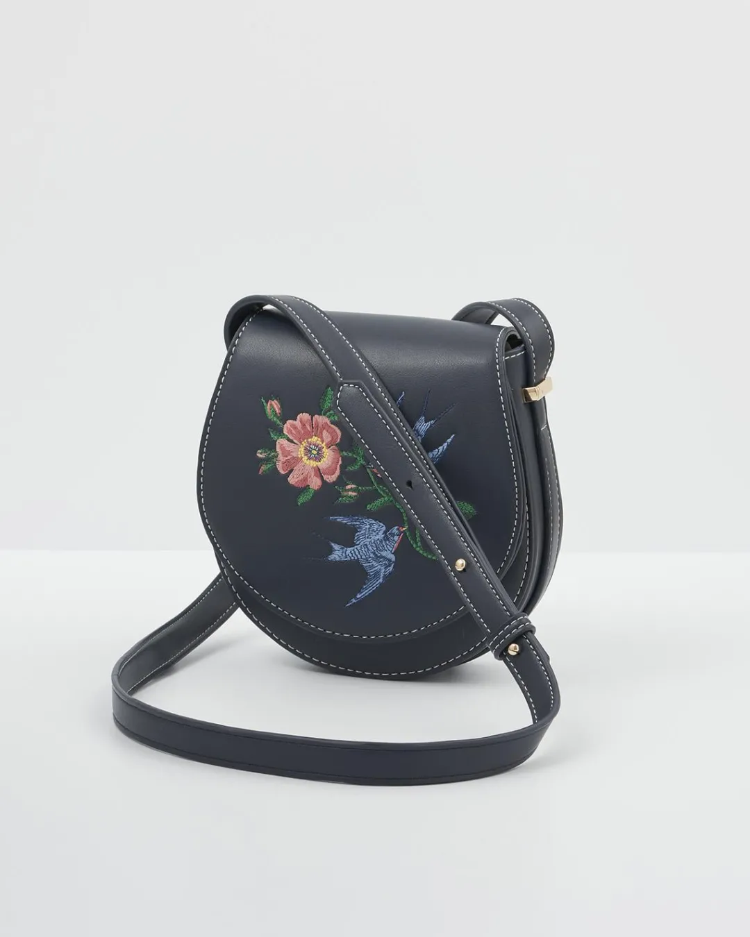 Hot Fable England Swooping Swallows Saddle Purse