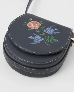 Hot Fable England Swooping Swallows Saddle Purse