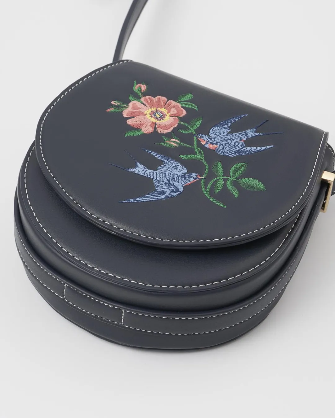 Hot Fable England Swooping Swallows Saddle Purse