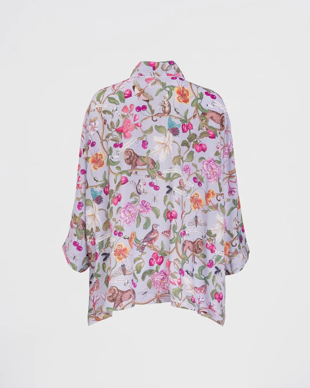 Clearance Fable England Tree of Life Blue Short Kimono