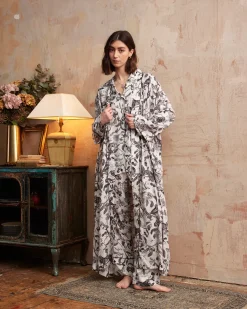Hot Fable England Tree of Life Monochrome Long Pajamas
