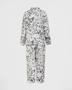Hot Fable England Tree of Life Monochrome Long Pajamas