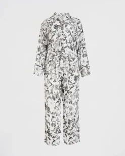 Hot Fable England Tree of Life Monochrome Long Pajamas