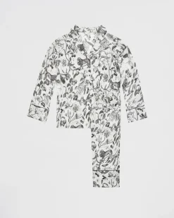 Hot Fable England Tree of Life Monochrome Long Pajamas