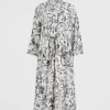 Hot Fable England Tree of Life Monochrome Long Kimono