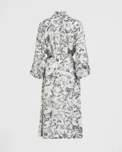 Hot Fable England Tree of Life Monochrome Long Kimono