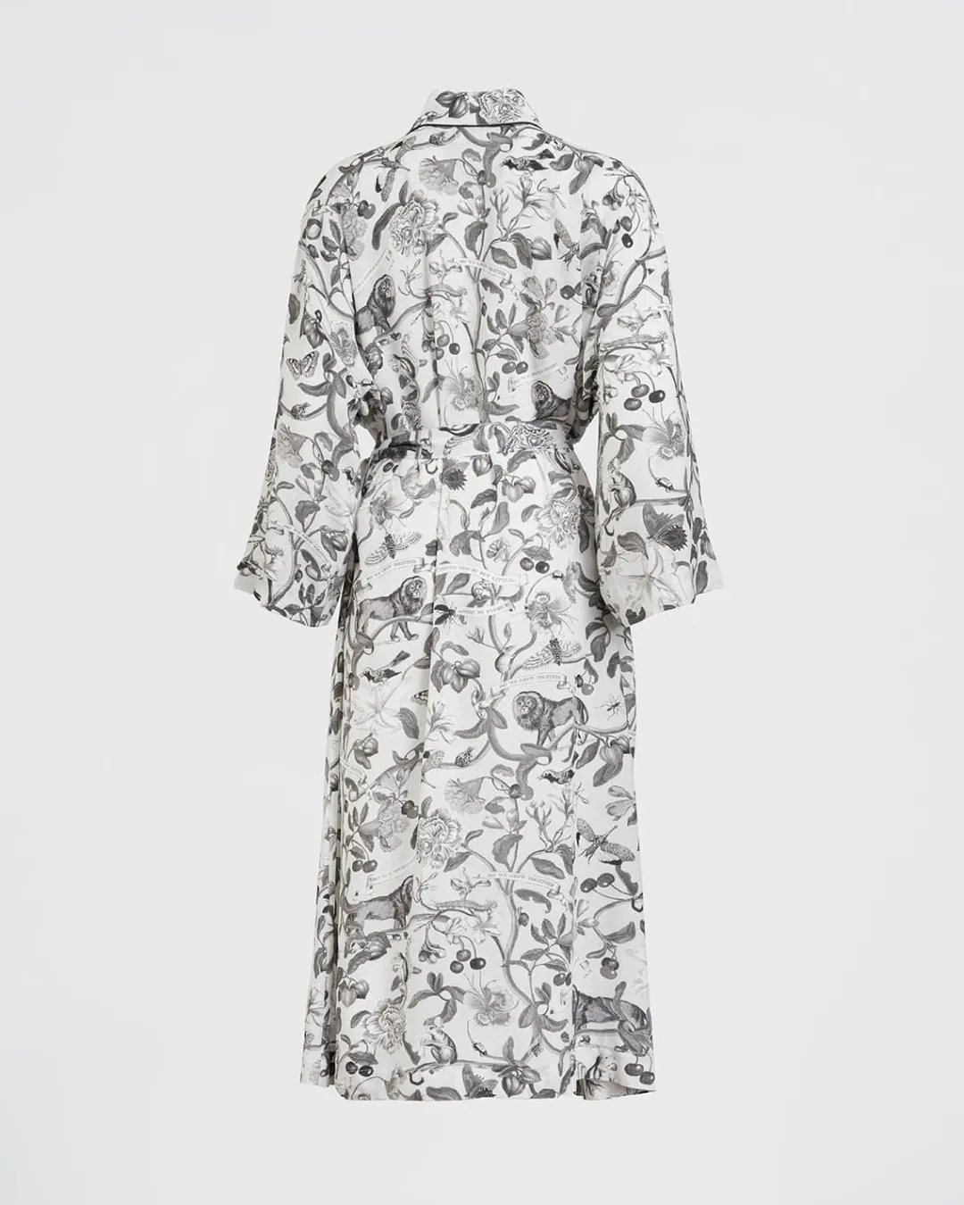 Hot Fable England Tree of Life Monochrome Long Kimono