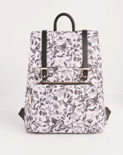 Fashion Fable England Tree Of Life Monochrome Medium Backpack