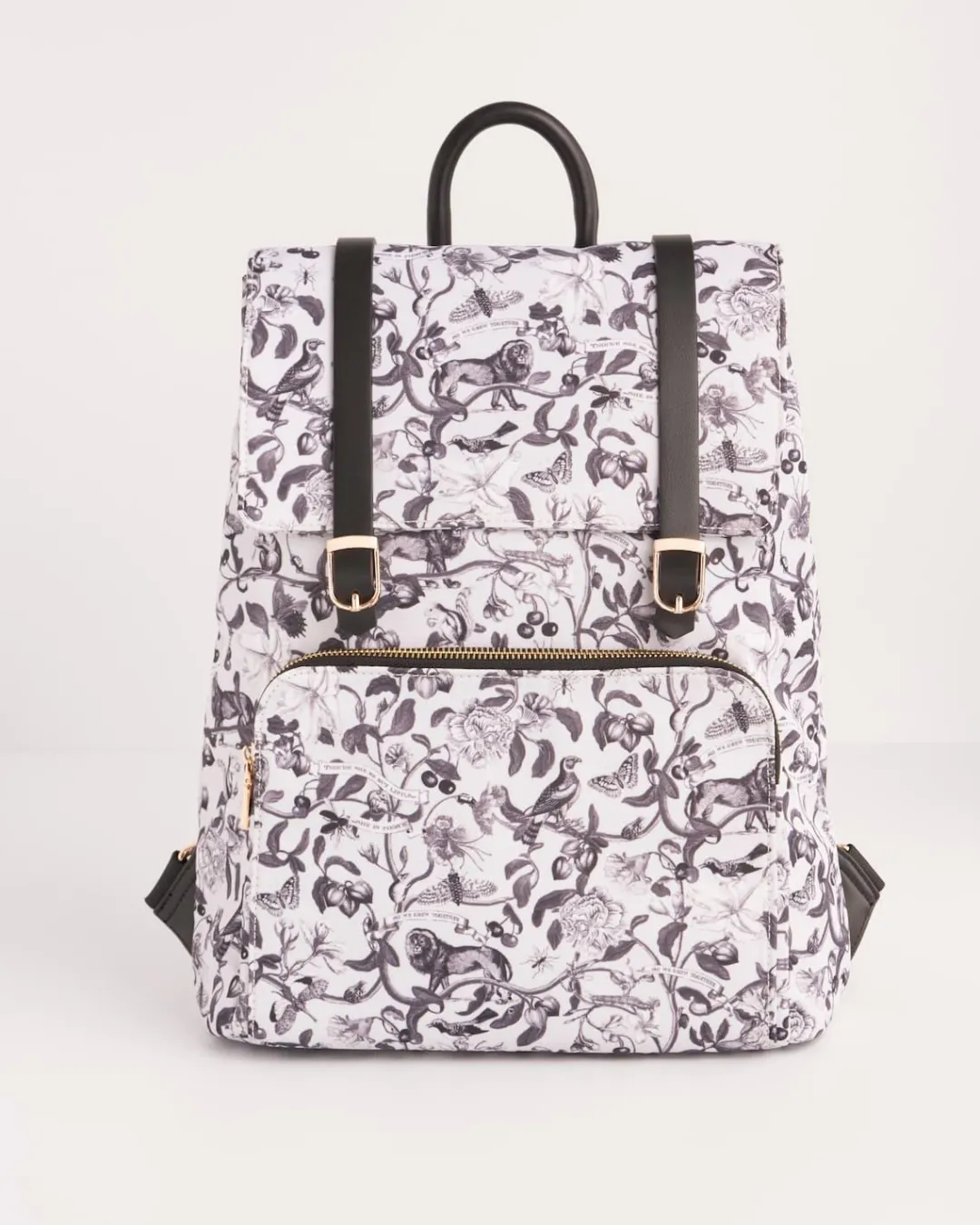 Fashion Fable England Tree Of Life Monochrome Medium Backpack