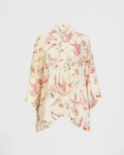 Outlet Fable England Whispering Sands Lotus Pink Short Kimono
