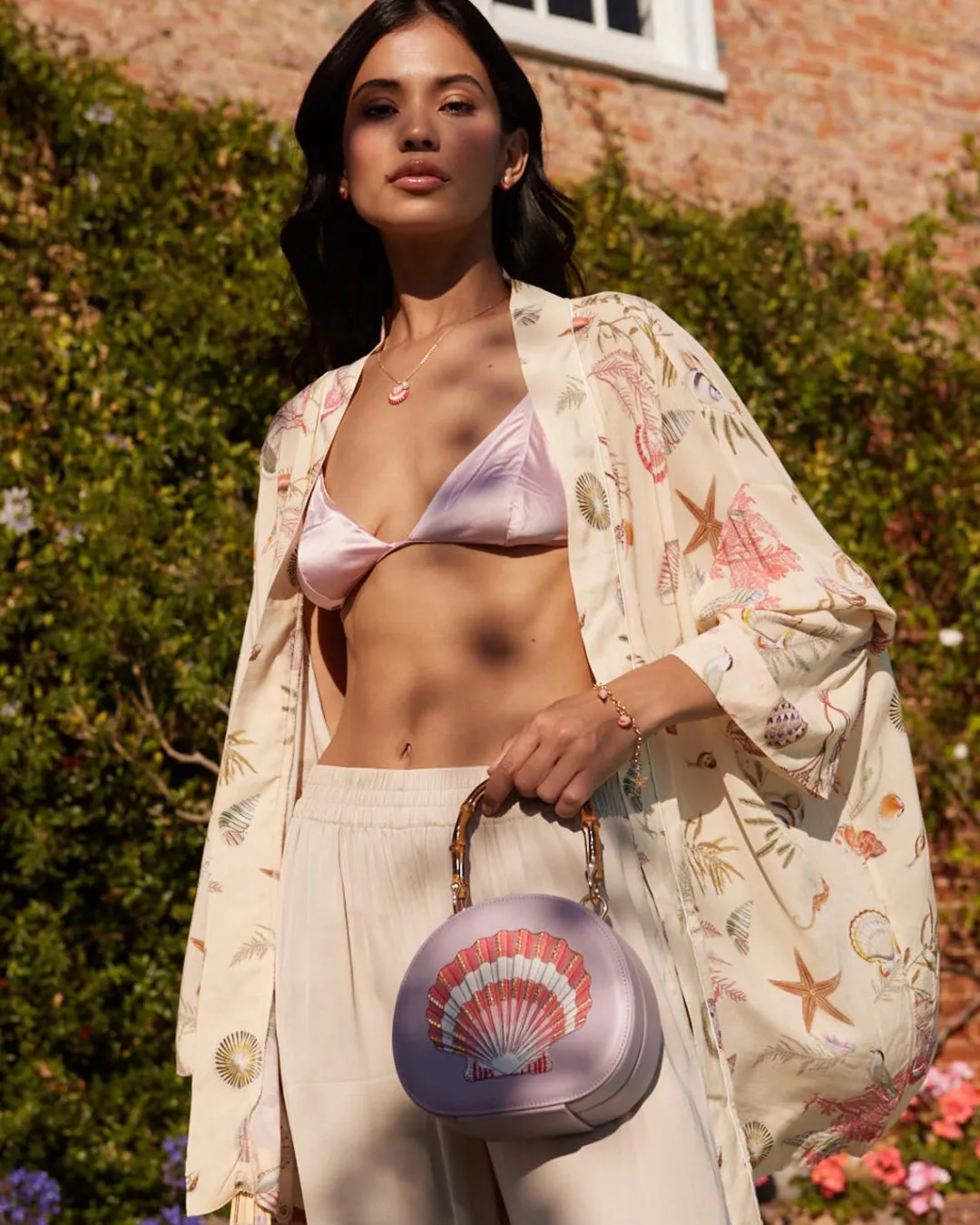 Outlet Fable England Whispering Sands Lotus Pink Short Kimono