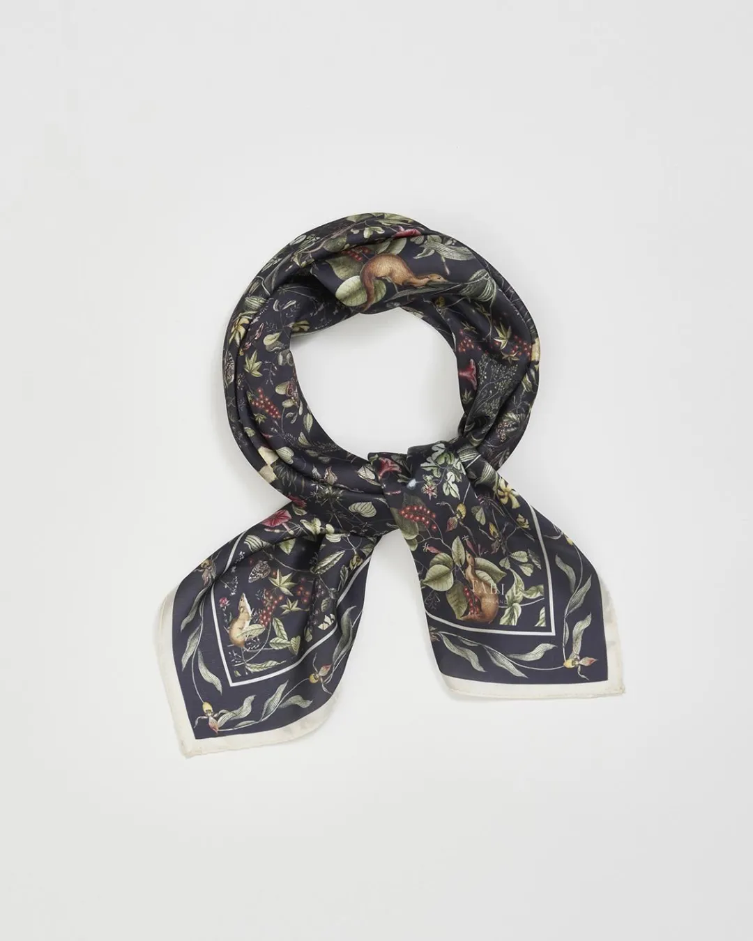 Online Fable England Wolf Garden Navy Square Scarf