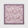 New Fable England Wolf Garden Toile Burgundy Square Scarf