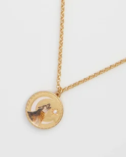 Best Fable England Wolf Spirit Guide Pendant Necklace