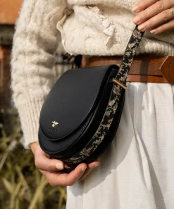 Fashion Fable England Woodland Toile Saddle Bag - Black