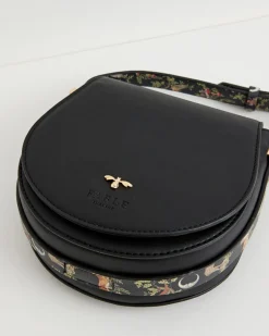 Fashion Fable England Woodland Toile Saddle Bag - Black